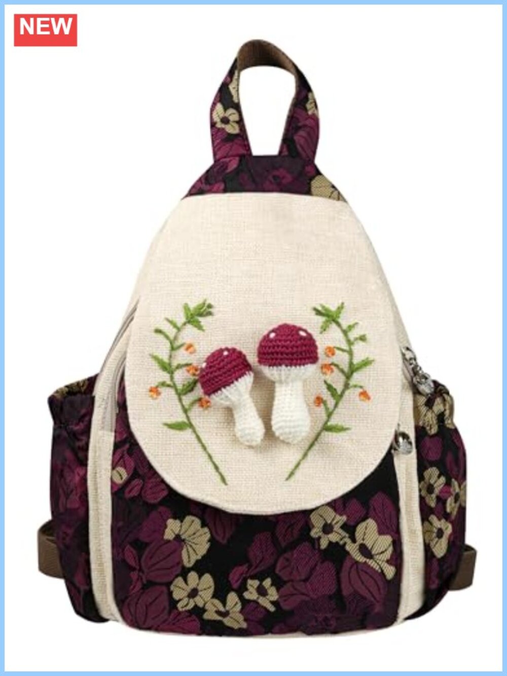 Women's Retro Canvas Backpack with 3D Design for Daily Commuting